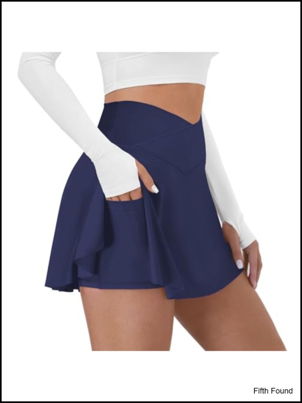 Tennis Skirt Crossover High Waisted Skorts Active Skort Built-in Shorts